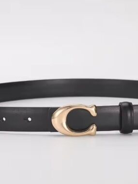 Black Belt with Gold C Buckle